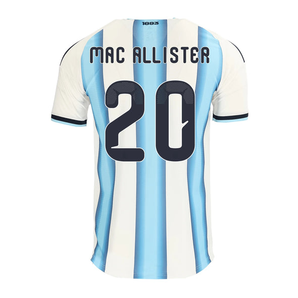 Men's Authentic adidas Mac Allister Argentina Home Jersey 2026 - Ships by 12/10