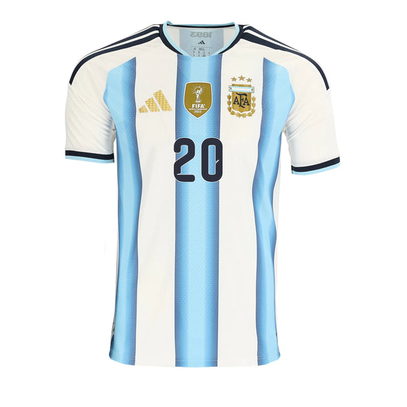 Men's Authentic adidas Mac Allister Argentina Home Jersey 2026 - Ships by 12/10