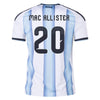 Womens's Replica adidas Mac Allister Argentina Home Jersey 2026 - Ships by 12/10