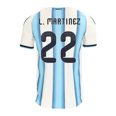 Men's Authentic adidas L. Martinez Argentina Home Jersey 2026 - Ships by 12/10