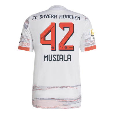 Men's Authentic adidas Musiala Bayern Munich Away Jersey 25/26