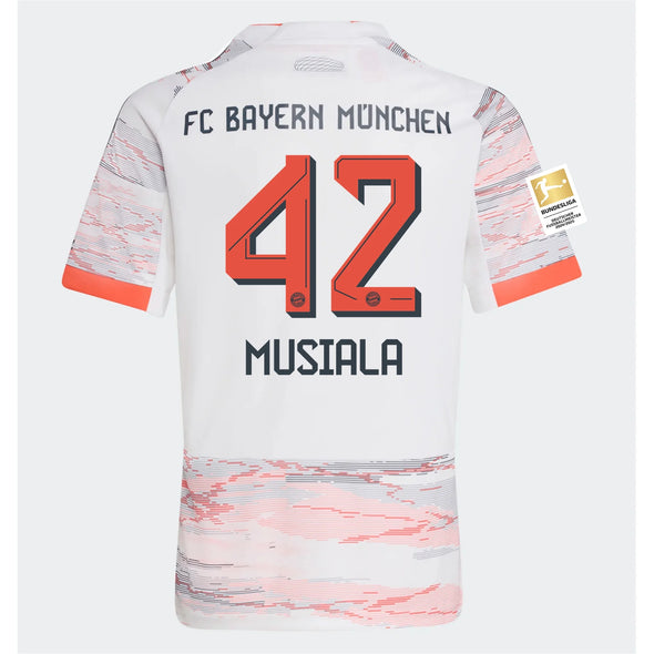 Kid's Replica adidas Musiala Bayern Munich Away Jersey 25/26