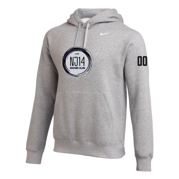 NJ14 Nike Team Club Hoodie Grey