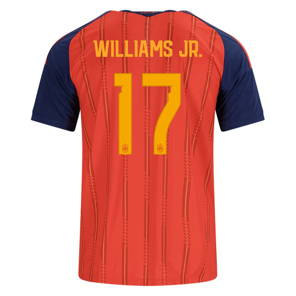 Men's Replica adidas Williams Jr. Spain Home Jersey 2026 - Ships by 12/10