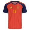 Kid's Replica adidas Williams Jr. Spain Home Jersey 2026 - Ships by 12/10