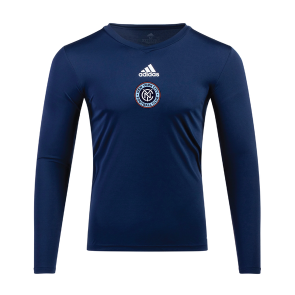 NYCFC Girls Program adidas Base Compression Tee Navy