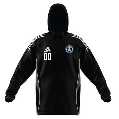 NYCFC Girls Academy adidas Tiro 25 Comp All Weather Jacket Black