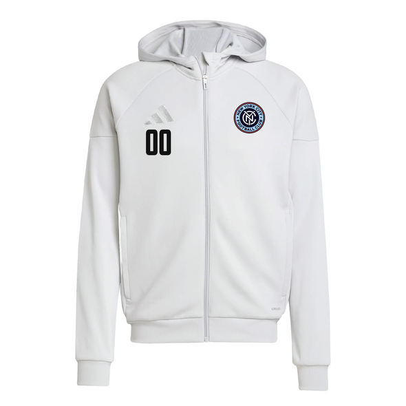 NYCFC Girls Program adidas Tiro 25 Full-Zip Hoodie Light Grey