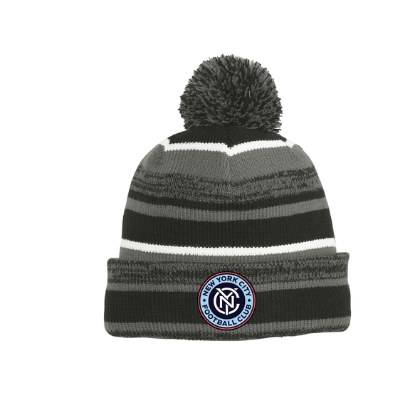 NYCFC Girls Program New Era Sideline Bobble Beanie Black