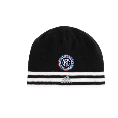 NYCFC City Roots adidas Leverage Knit Beanie Black/White