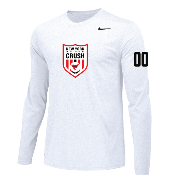NY Crush Supporter Nike Legend Long Sleeve Shirt White