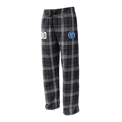 NYCFC Girls Program Flannel Plaid Pajama Pant Black/White