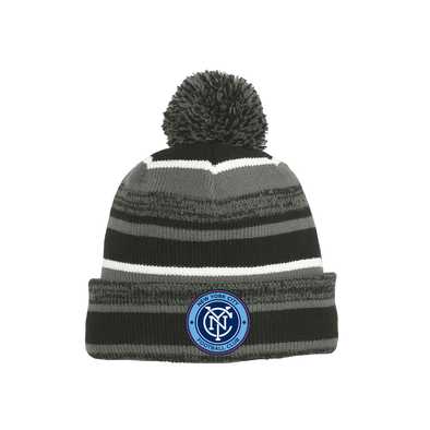 NYCFC Girls Program New Era Sideline Bobble Beanie Black