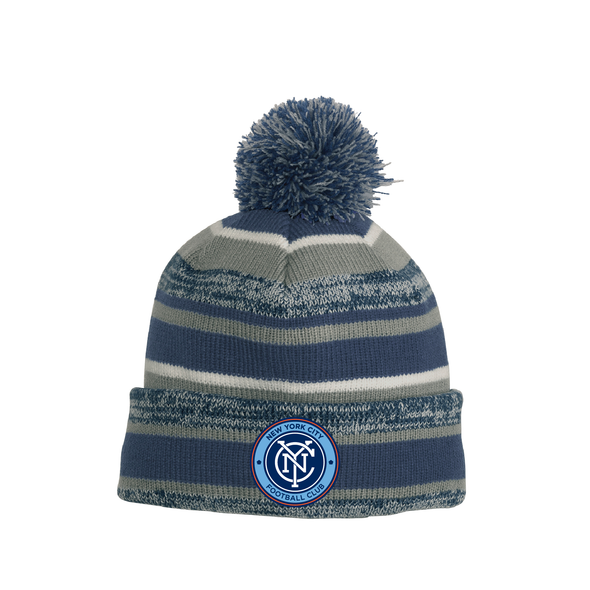 NYCFC Girls Program New Era Sideline Bobble Beanie Navy