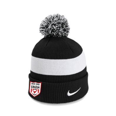 NY Crush Nike Authentic Pom Beanie Black/White