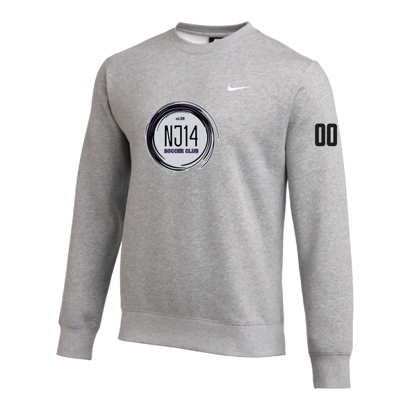 NJ 14 Nike Team Club Fleece Sweatshirt - Grey