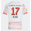 Men's Replica adidas Olise Bayern Munich Away Jersey 25/26