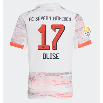 Kid's Replica adidas Olise Bayern Munich Away Jersey 25/26