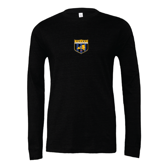 Orange County SC (Patch) Bella + Canvas Long Sleeve Triblend T-Shirt Black