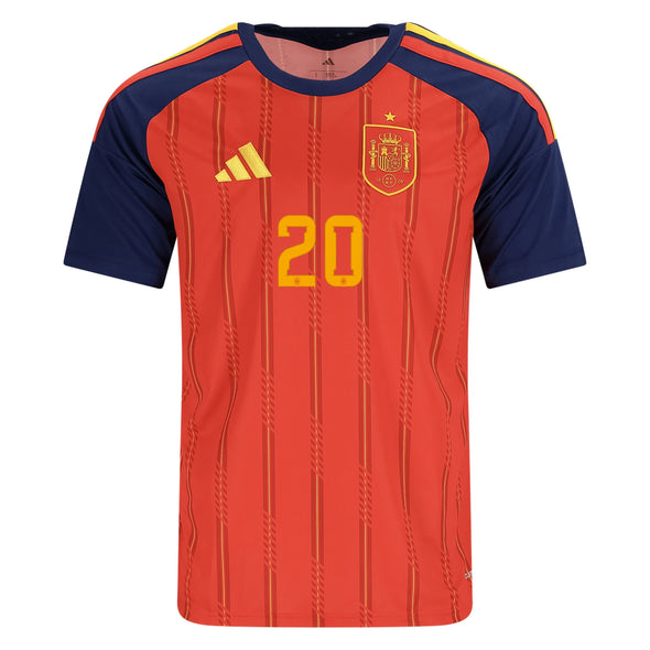 Men's Replica adidas Pedri Spain Home Jersey 2026 - Ships by 12/10