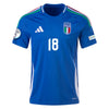 Men's Authentic Adidas Barella Italy Home Jersey 2024