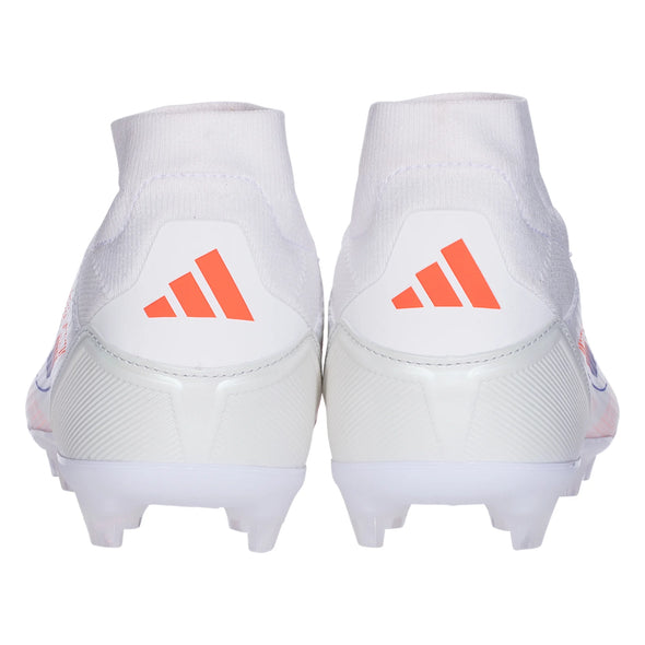 adidas F50 League Mid FG/MG Women’s Firm Ground Soccer Cleat - White/Solar Red/Lucid Blue