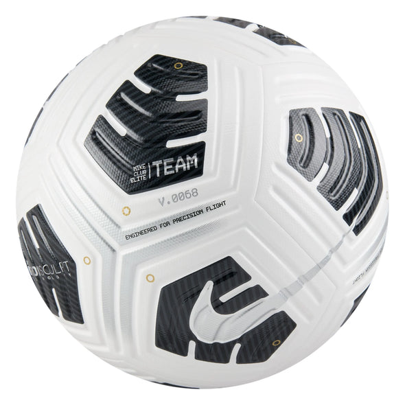 Nike NFHS Club Elite Team Soccer Ball- White/ Black / Metallic Silver "NEW AND IMPROVED"