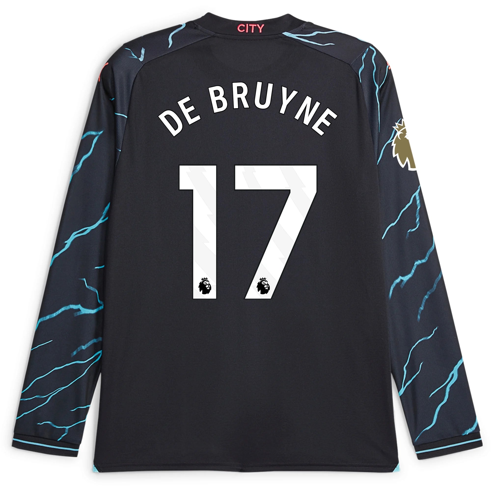 Men's Replica Puma De Bruyne Manchester City Long Sleeve