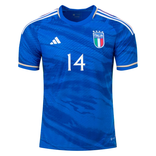 Men's Authentic adidas Chiesa Italy Home Jersey 2023