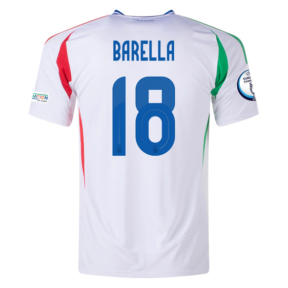 Youth Replica Adidas Barella Italy Away Jersey 2024