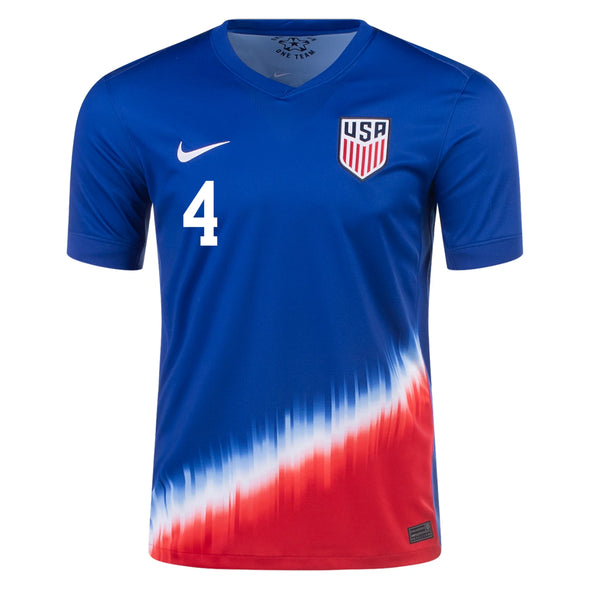 Men's Authentic Nike Adams USMNT Away Jersey 2024