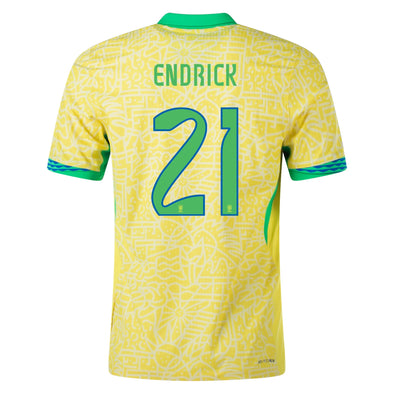 Big Kids' Nike Dri-FIT Soccer Endrick Brazil 2024 Replica Home Jersey