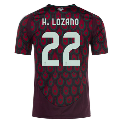 Men's Replica Adidas H. Lozano Mexico Home Jersey 2024