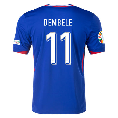 Men's Authentic Nike Dembele France Home Jersey 2024