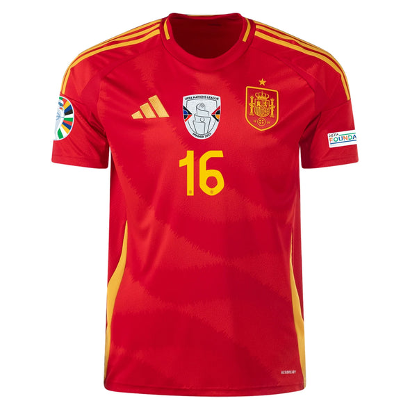 Men's Authentic Adidas Rodrigo Spain Home Jersey 2024