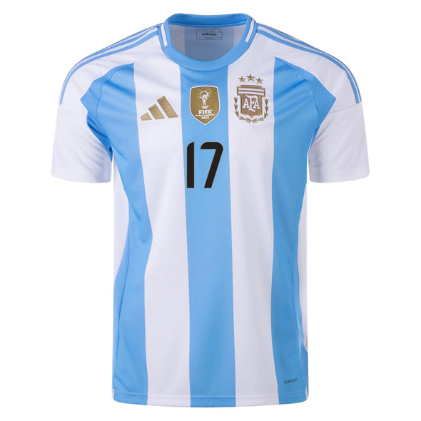 Men's Authentic Adidas Garnacho Argentina Home Jersey 2024