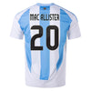 Women's Replica Adidas Mac Allister Argentina Home Jersey 2024