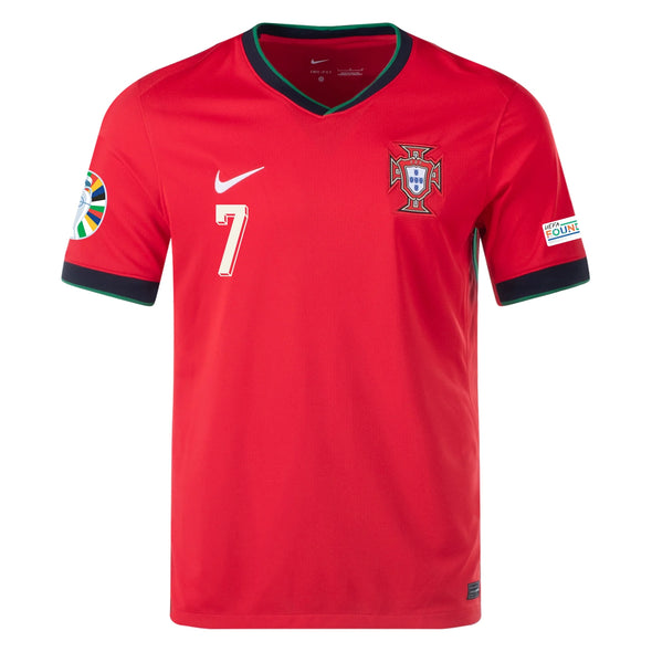 Women's Nike Dri-FIT Soccer Portugal 2024 Replica Ronaldo Home Jersey