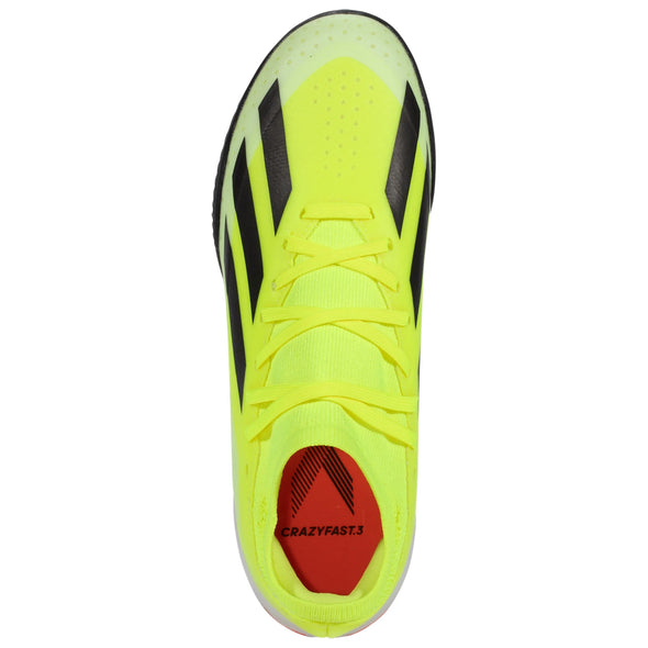 adidas X Crazyfast League TF Junior Turf Soccer Cleat - Solar Yellow/Core Black/White