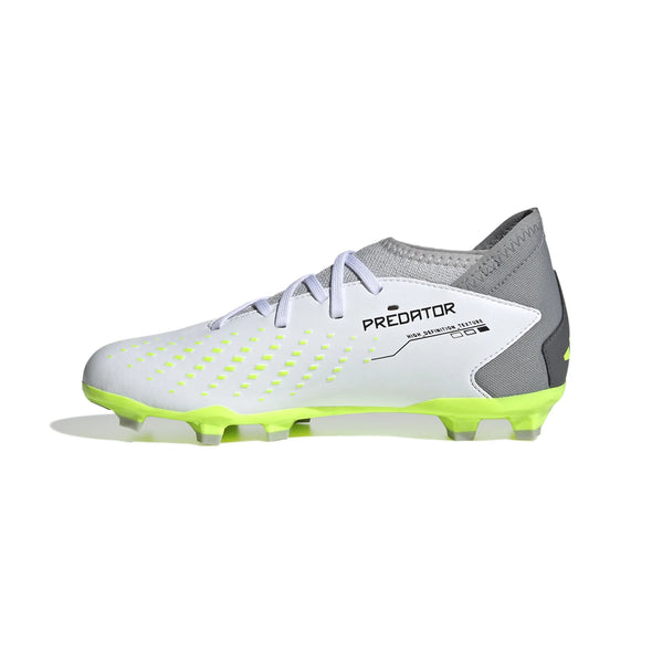 adidas Predator Accuracy.3 FG Junior Firm Ground Soccer Cleat - White/Core Black/Lucid Lemon