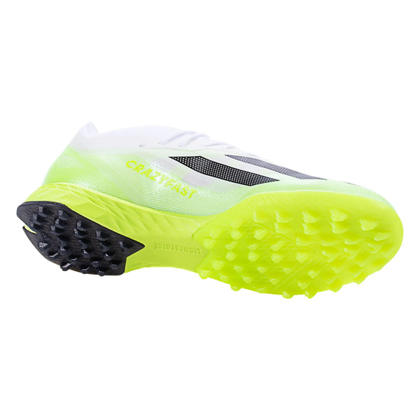 adidas X CrazyFast.1 TF Turf Soccer Cleat White/Core Black/Lucid Lemon