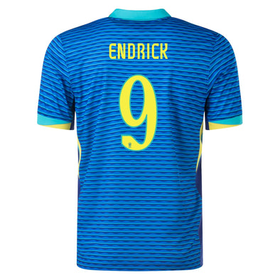 Men's Nike Dri-FIT Replica Endrick Brazil 2024 Stadium Away Jersey