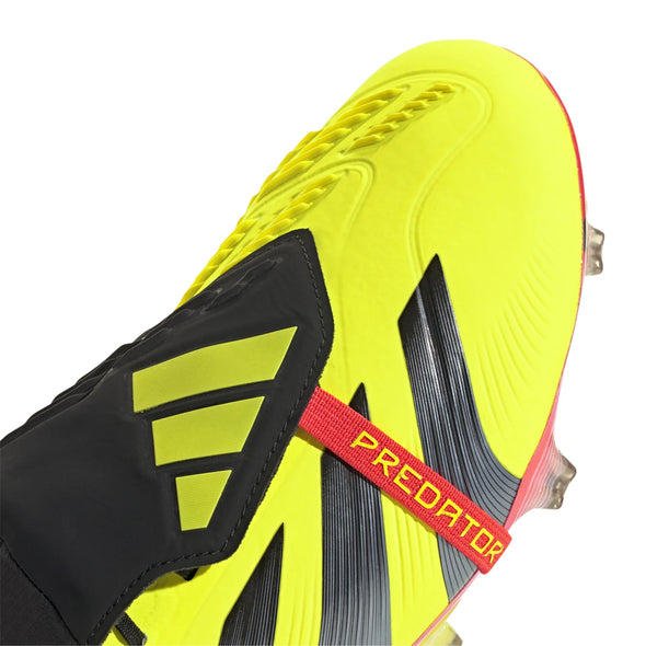 adidas Predator Elite Fold Tounge FG Firm Ground Soccer Cleat - Solar Yellow/Core Black/Solar Red