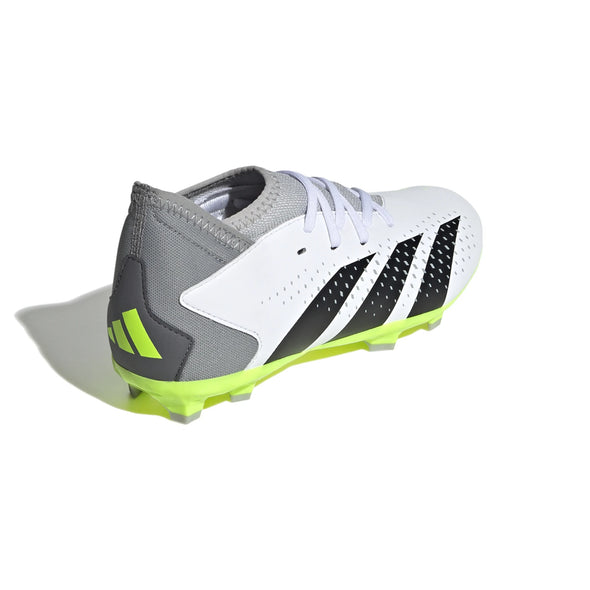 adidas Predator Accuracy.3 FG Junior Firm Ground Soccer Cleat - White/Core Black/Lucid Lemon