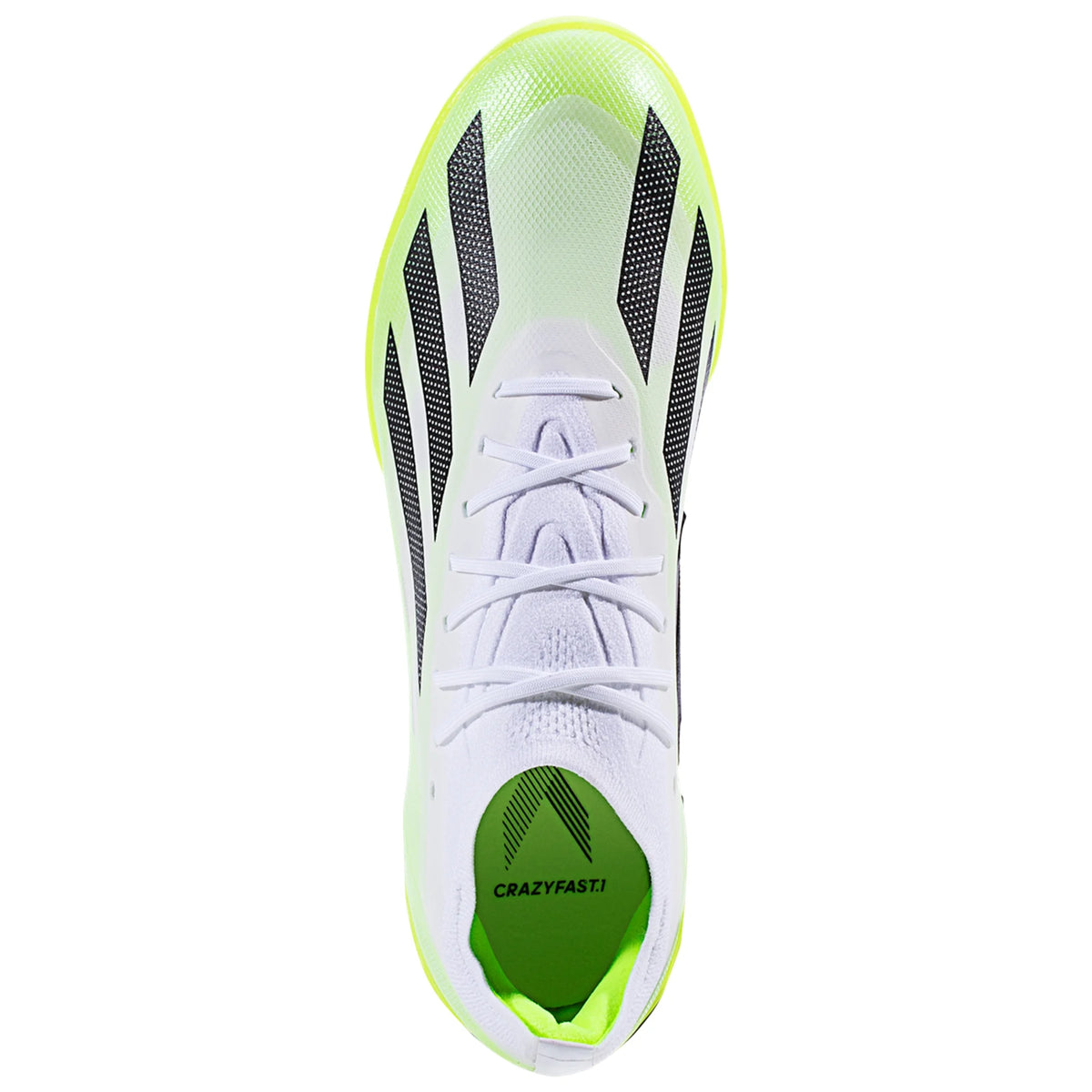 Adidas X Crazyfast1 Tf Turf Soccer Cleat Whitecore Blacklucid Lemon Ie6632 Soccer Zone Usa 