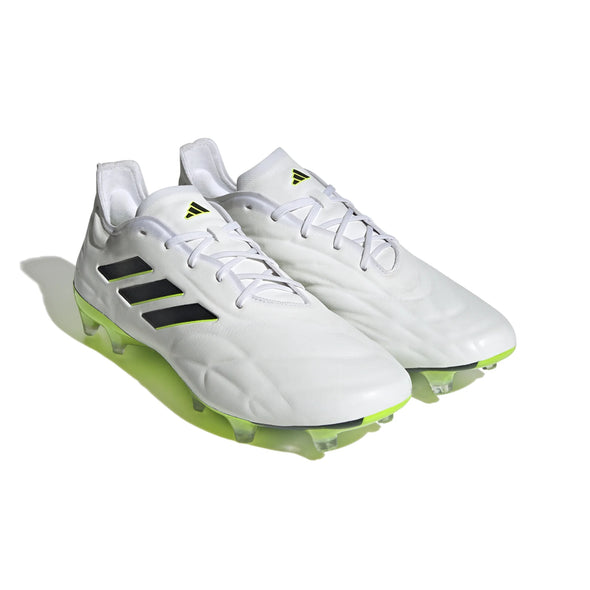 adidas Copa Pure.1 FG Firm Ground Soccer Cleat White/Core Black/Lucid Lemon