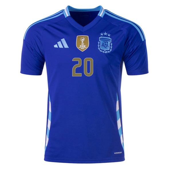 Men's Authentic Adidas Mac Allister Argentina Away Jersey 2024