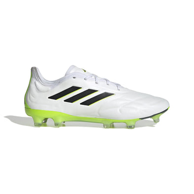 adidas Copa Pure.1 FG Firm Ground Soccer Cleat White/Core Black/Lucid Lemon