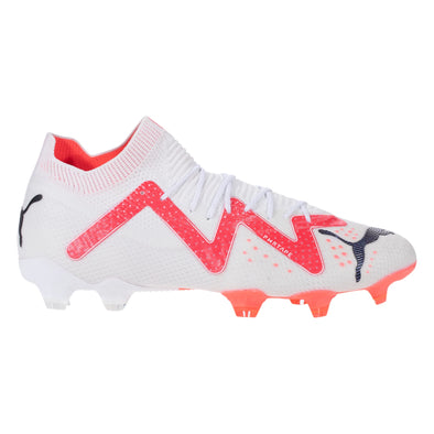 Puma Future Ultimate FG/AG Firm Ground Soccer Cleat - White/Black/Fire Orchid