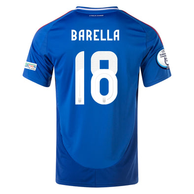 Men's Replica adidas Barella Italy Home Jersey 2024